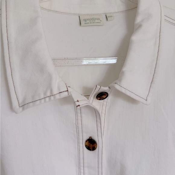 Spartina 449 Adler Denim Jean Jacket Pearl White XXL NWT - Picture 5 of 8